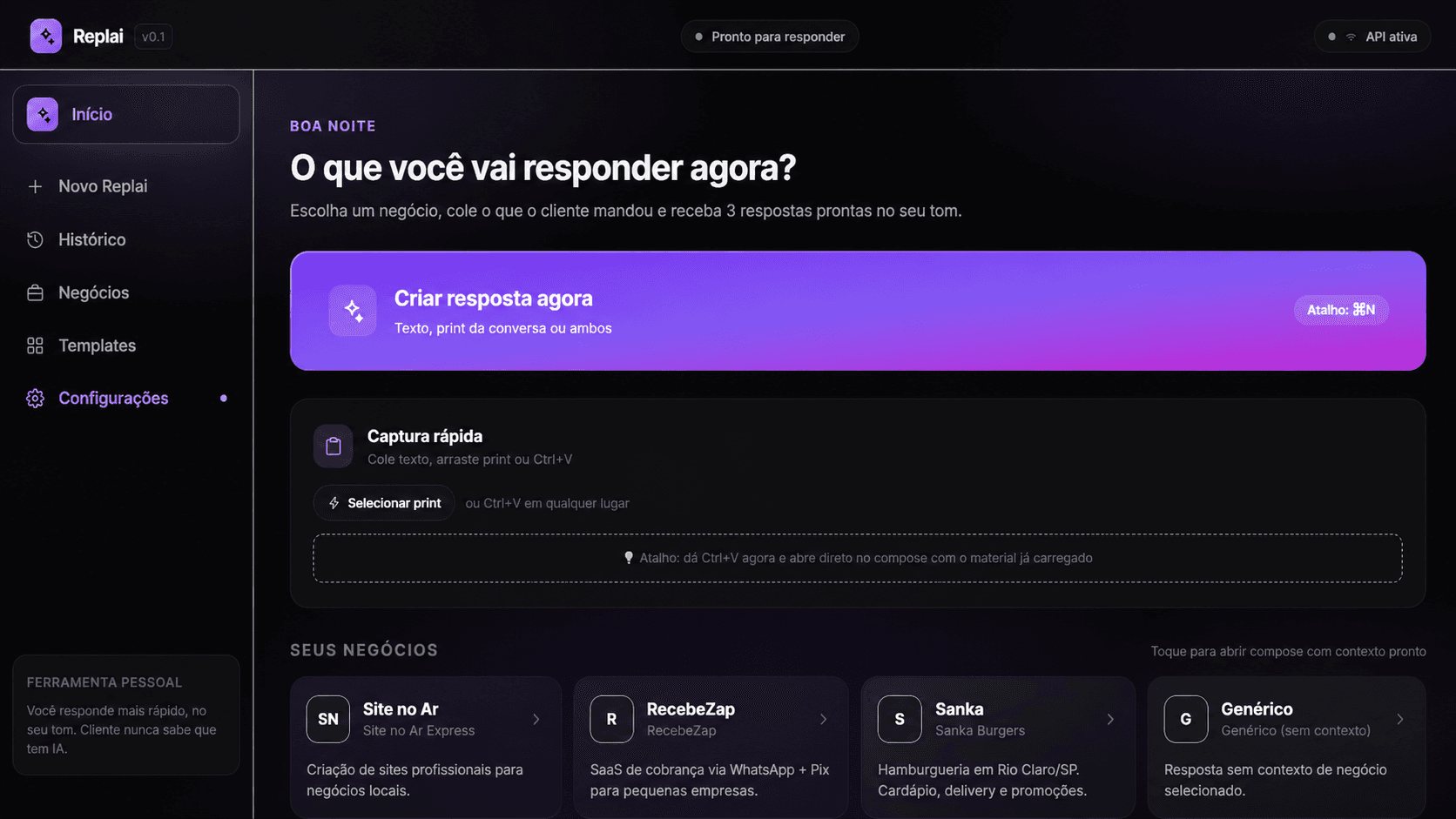 Print do projeto FalaCerta