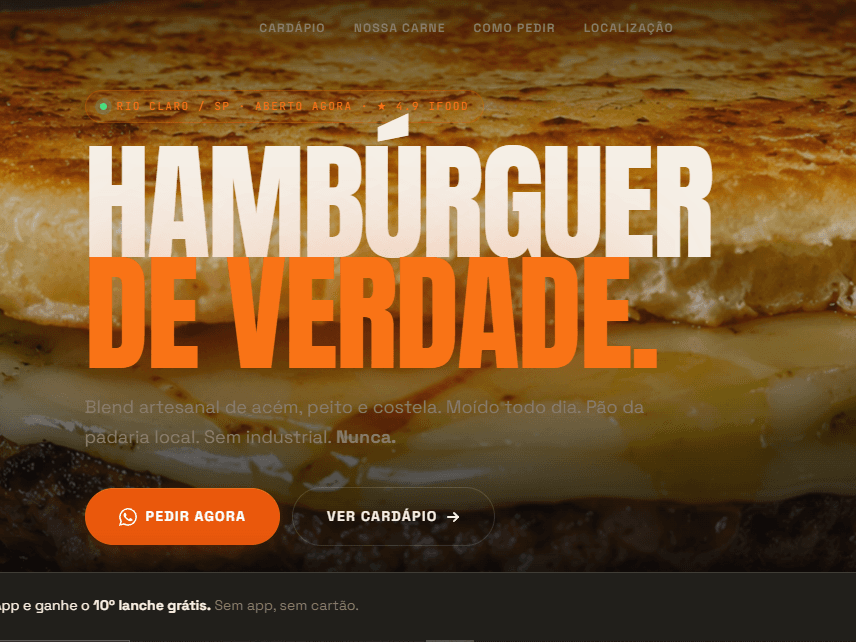 Print do projeto Sanka Burgers